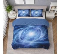 Zip Closure Duvet Cover Set Abstract, Quilt Cover Bedding Set in Dark Black Microfibre with Pillowcases, Pavilion Boat Mountain, All Season, Breathable, King 230 X 220 cm, Soft Feel