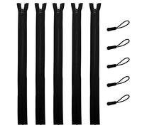 Zip, DOITEM Resin Zipper Plastic Zippers Zips Zip for Sewing and Crafts, Black White (White, 55cm)