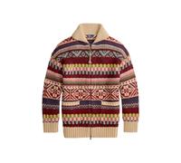 Zip-Front Jacquard Cardigan - female - Polo Ralph Lauren - Cardigans - Multicolor - XS - Knitwear XS