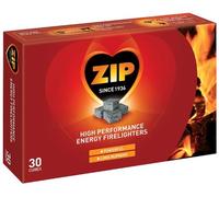Zip High Performance Energy Firelighters, 30 Cubes (4 Packs, Total 120 Cubes) | Powerful & Long-Burning | Safe & Reliable