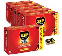 Zip High Performance Fire Lighters- Powerful & Reliable Fire Starter for Open Fires- Eco Fire Cube for BBQs, Stoves & Burners- (6 Pack X 40 Cubes)