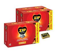 ZIP High Performance Fire Lighters- Powerful & Reliable Fire Starter for Open Fires- Eco Fire Cube for BBQs, Stoves & Burners- (3 Pack X 40 Cubes)