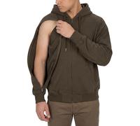 Zip Hoodie with Full Arm Access | Dialysis, Infusion & Blood Pressure | Cotton Stretch, Olive, 3XL