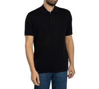 Zip Knitted Polo Shirt Deep Navy S