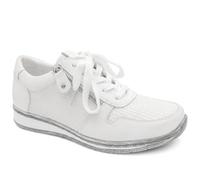 Pavers Womens Zip & Lace Fashionable Trainers White Size 7