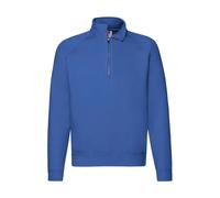 Zip-neck sweatshirt Fruit of the Loom Bleu 2XL