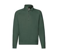 Zip-neck sweatshirt Fruit of the Loom Vert 2XL