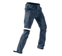 Zip Off Cargo Trousers Mens 3 in 1 Waterproof Pants, Quick Dry Cargo Shorts with 5 Pockets, Lightweight Elastic Waist Jogger Pants, Hiking Walking Outdorr Outerwear Tracksuit Bottoms Blue