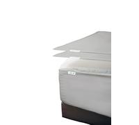 Zip On Fitted Sheet - Includes 1 Fitted Base + 2 Zip Sheet - Easy to Handle, Won’t Pop Off Sheet - 600 TC Cotton Fitted Sheet - 18" Deep Pocket King Size - Light Grey