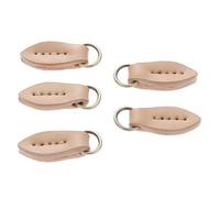 Zip Pull,Instant Zipper Replacement, 5Pcs Leather Pull Clothes O Ring Buckles Bag Shoes Zipper Puller(E)