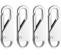 Zip Puller Replacement Head, Universal Detachable Zipper Puller, 4pcs Metal Zipper Repair Kit for Coat Bag General Fashion Processing Multicoloured