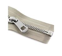 Zip Repair Set, Multicolor Zippers,1Pcs 5# Metal Zipper 35-85cm Open-End Zipper for Sewing Down Jacket Coat Pocket Bags DIY Clothing Accessories, Gray, 75cm (Color : 55cm, Size : Khaki)