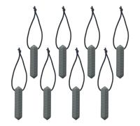 Zip Sensory Chew - Grey - Zip Chew Toggles 4/8 Piece Multi Pack - for Kids with Autism, Anxiety & ADHD - 100% Food Grade Silicone - Sensory Oojamabobs (8 Pack)