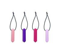 Zip Sensory Chew - Zip Chew Toggles 4 Piece Multi Pack - for Kids with Autism, Anxiety & ADHD - 100% Food Grade Silicone - Sensory Oojamabobs (Pink Mix (Pink/Purple/Magenta/Lilac))