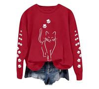Zip Sweatshirt Women Christmas Sweatshirt Quarter Zip Jumper Women Oversized Sweater Parka Jacket Womens Fur Lined Hoodie Ladies T Shirts for Women Black Puffer Coat Women (Red, L)