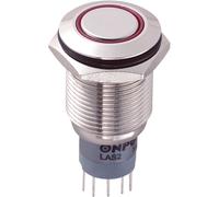 Zip Switch LAS2GQF-22E/B/12V/S/P 16mm IP67 Vandal DPDT Blue LED Fl...