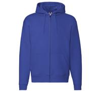 Zip Through Hooded Sweatshirt Hoodie Fruit Of The Loom Royal L