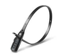 Zip Tie Lock,Adjustable Cable Lock with Stainless Steel Core,Multi-Purpose Cable Lock for Bike Rack Lock,French Door, Stroller & Cabinet,Drawers, Gates (1, Black)