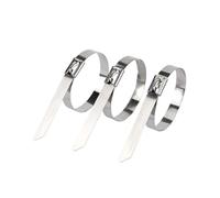 Zip tie,Metal Zip Ties, Ball self Locking Stainless Steel Cable Ties Exhaust Wrap Coated Metal Zip-Exhaust