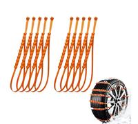 Zip Tie Snow Chains for Car Tires, Universal Anti-Skid Reusable Snow Tire Chains, Emergency Traction Cables for Cars SUVs Trucks, Winter Safety Chains for Snow Ice Mud (10pc)