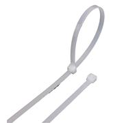 Zip Ties 100pcs/bag Cable Tie Self-Locking Plastic Nylon Tie White Organiser Fasten Cable Wire Cable Zip Ties Long Cable Ties(1.8x200mm(White))