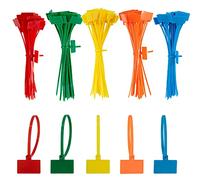 Zip Ties 150 x 3mm Cable Labels Ties Tags Nylon Wrap Self Locking for DIY Home Office Garden Garage and Workshop Multi-Color 250pcs