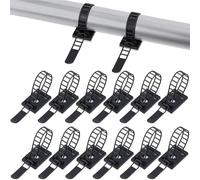 Zip Ties 5/20PCS Adhesive Cable Organizer Clips Adjustable Nylon Cable Strap Ties Wire Clamps Cable Management for Car Wire Cord Holder Long Cable Ties(20PCS-Black-Large)