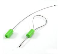 Zip Ties, Cable Ties, Pull Tight Wire Seals Numbered Cable Tag Adjustable Length Secure Tamper Proof Steel Label for Truck Tank Transportation(Green,100)