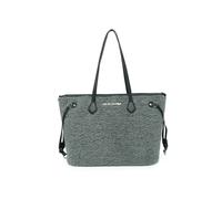 Zip Top Closure Faux Fur Tote Bag JFY Green One Size