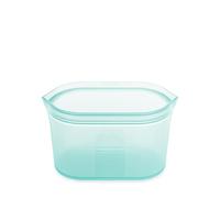Zip Top Reusable 100% Platinum Silicone Container, Made in the USA - Medium Dish - Teal