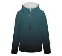 Zip Tops Women Women Long Sleeve Fleece Half Zip Up Casual Pullover Oversized Sweatshirt Top Gradient Printing Solid Color Trendy Pull Over Hoodie Relaxed Fit Delicate (Blackish Green, XXXL)