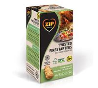 ZIP Twisted Firestarters | Fast Lighting, 80 Natural Wood Wool Firelighters, Perfect for the BBQ, Wood Burner, Stove, Firepit, Pizza Oven or Chiminea, Sustainably Sourced, Chemical Free, Odourless