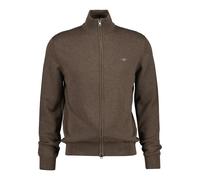 Zip-Up Cotton Knit Cardigan Gant Marron S