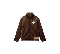 Napapijri - Sherpa fleece jacket with zip - Archive Fleece Fz Demitasse for Men - Size L - Brown Brown L