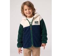 Zip-up hooded cardigan for boys fir green