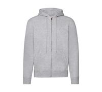 Zip-up hooded jacket Fruit of the Loom Classic Gris M