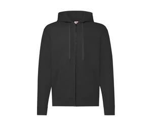 Zip-up hooded jacket Fruit of the Loom Classic Noir 4XL