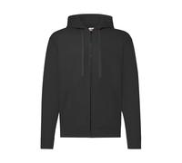 Zip-up hooded jacket Fruit of the Loom Classic Noir XL