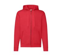 Zip-up hooded jacket Fruit of the Loom Classic Rouge XL