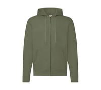 Zip-up hooded jacket Fruit of the Loom Classic Vert M