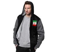 Zip Up Hoodie Adult Unisex Iran National Flag Fleece Jacket Hooded Jacket Work Wear Sweatshirt Hoodies Top Unisex Classic Style Of Uk