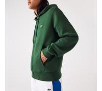 Zip-Up Hoodie in Organic Cotton Blend Green