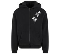 Zip-up hoodie Mister Tee Mary Cross Fluffy Noir 2XL