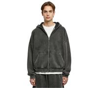 Urban Classics Heavy Sand Washed 90´s Full Zip Sweatshirt Grey S Men