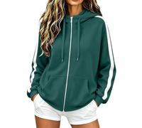 Zip up Hoodie Women Oversized Lightweight Cotton Graphic Sweatshirt Ladies Winter Y2k Causal Comfy Cropped Full- Zip Sweat Jackets
