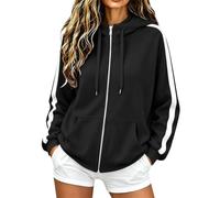 Zip up Hoodie Women Oversized Lightweight Cotton Graphic Sweatshirt Ladies Winter Y2k Causal Comfy Cropped Full- Zip Sweat Jackets