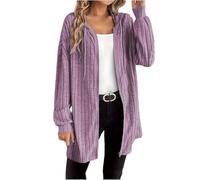 Zip Up Hoodie Women, Womens Cardigans Knitted Jacket Longline Hooded Sweatshirt Drawsting Long Coat Loose Jumper Ladies Winter Fall Warm Outwear Casual Sweater Dating Office Travel Trendy Workout