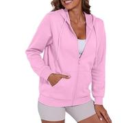 Zip Up Hoodie Women Womens Fleece Jacket Lightweight Oversized Zip Up Fleece Hooded Jackets Full Zip Hooded Sweatshirt With Pockets Warm Sweaters Coats Basic Cardigan Coat Tops Fall Winter Clothes