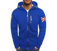 Zip Up Hoodies For Men, Slim Fit Hoody Tops With Pockets Solid Color Sweatshirts Stretchy Patchwork Sportwears Lightweight Breathable Hooded Outerwears Casual Fashion Workwear