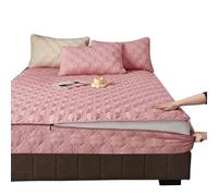 Zip Up Mattress Protector Double Bed 135/150x190 Customizable Five-sided Quilted Zipped Mattress Cover Single/King Removable Fitted Bed Sheets Breathable Mattress Encasement Pad(135X190+25cm,E)